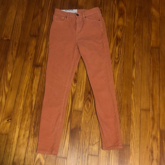 BDG Pants - BDG PEACH CORDUROY SKINNY HIGH WAISTED PANTS